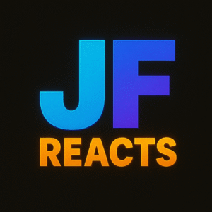 About JF Reacts Logo - A 7YP YouTube Show filled with Reactions to Movie Trailers, TV Show Trailers, Music Videos, Politics, etc.